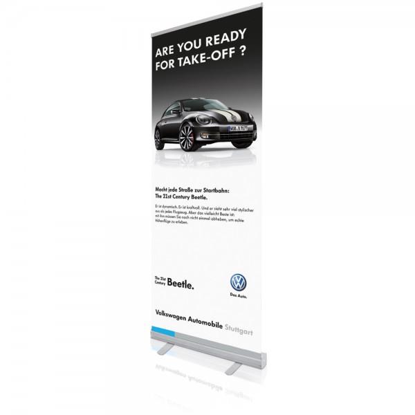 9409396   Roll-Up 85 x 200 cm - standard komplett med print og bæreveske